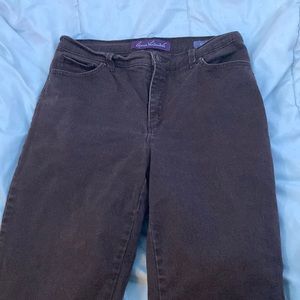 Brown Gloria Vanderbilt Straight Jeans